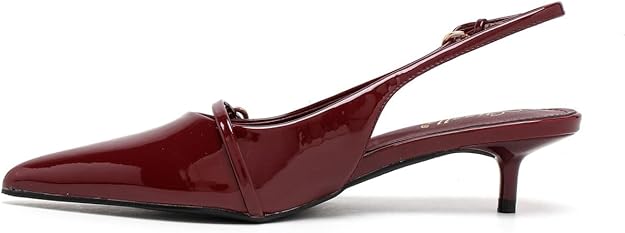 Elegant Women’s Pointed Toe Sling back Kitten Heel Sandals Perfect Wedding & Party Pumps Stylish Footwear (Size 3-8 UK)