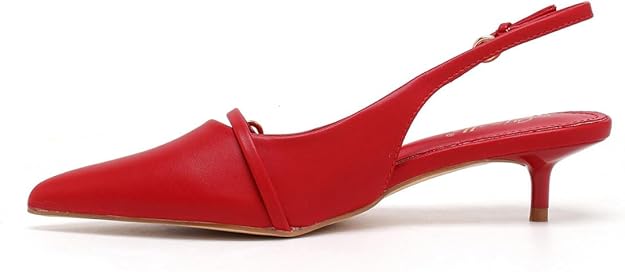 Elegant Women’s Pointed Toe Sling back Kitten Heel Sandals Perfect Wedding & Party Pumps Stylish Footwear (Size 3-8 UK)