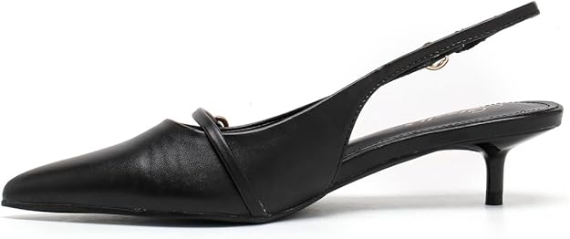 Elegant Women’s Pointed Toe Sling back Kitten Heel Sandals Perfect Wedding & Party Pumps Stylish Footwear (Size 3-8 UK)
