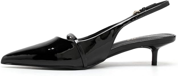 Elegant Women’s Pointed Toe Sling back Kitten Heel Sandals Perfect Wedding & Party Pumps Stylish Footwear (Size 3-8 UK)
