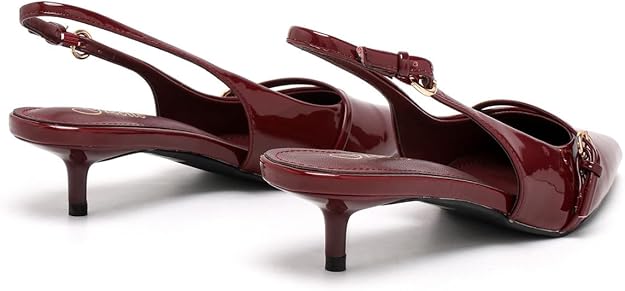 Elegant Women’s Pointed Toe Sling back Kitten Heel Sandals Perfect Wedding & Party Pumps Stylish Footwear (Size 3-8 UK)