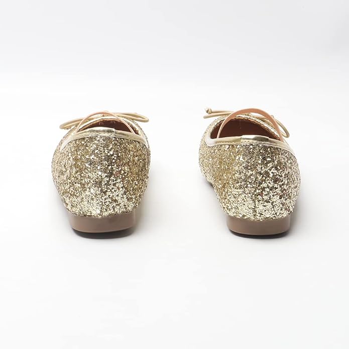 Girls Mary Jane Glitter Flats Kids Dress Shoes Party & Formal Occasions Sparkly Ballet Style Shoes Toddlers & Children