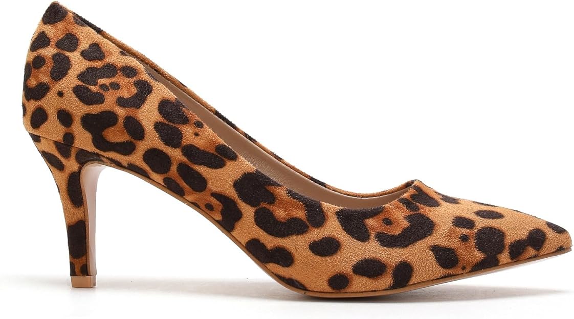 Women’s Low Heel Court Shoes Elegant Pointed Toe Mid Heel Pumps for Office, Work, Wedding & Formal Wear Comfort Shoes UK