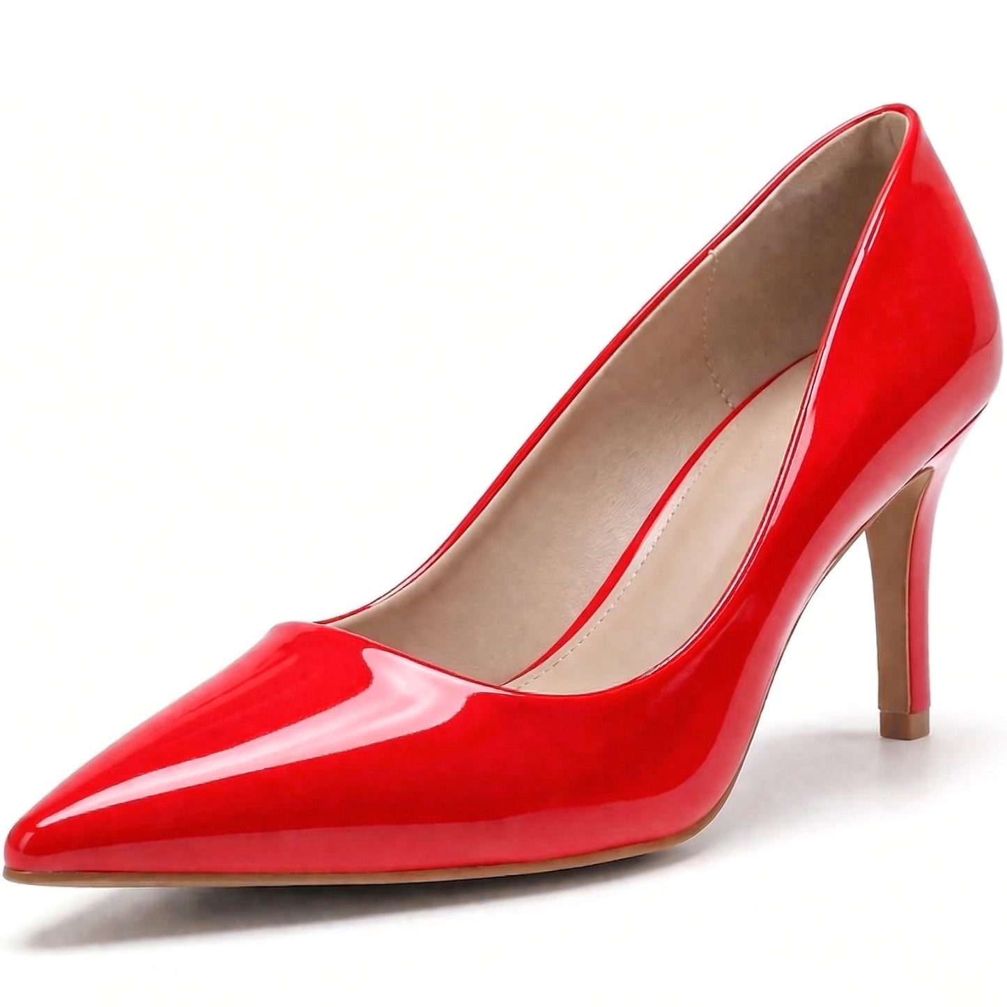 Women’s Low Heel Court Shoes Elegant Pointed Toe Mid Heel Pumps for Office, Work, Wedding & Formal Wear Comfort Shoes UK
