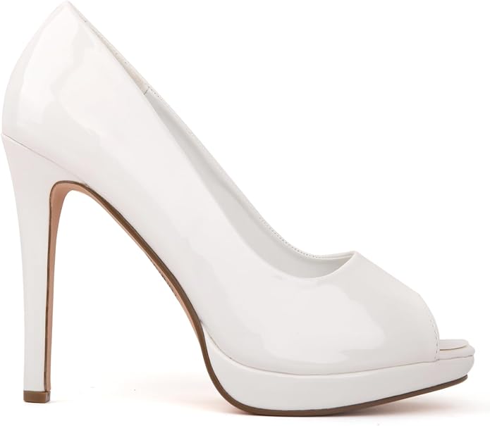 Mens Womens Drag Queen Cross Dresser HIGH Heel PEEP Toe Court Shoes