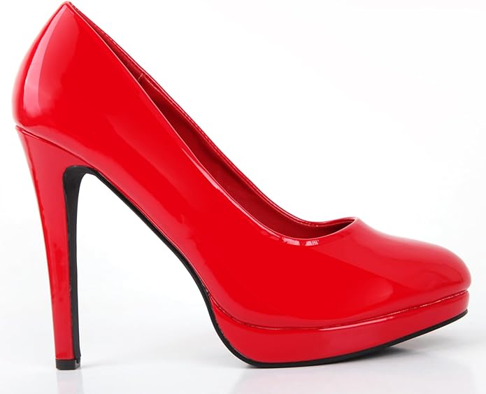 New Mens Womens Drag Queen Cross Dresser HIGH Heel Round Toe Court Shoes