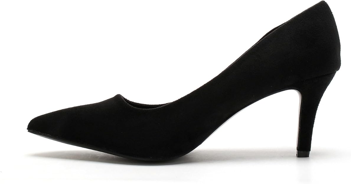 Women’s Low Heel Court Shoes Elegant Pointed Toe Mid Heel Pumps for Office, Work, Wedding & Formal Wear Comfort Shoes UK