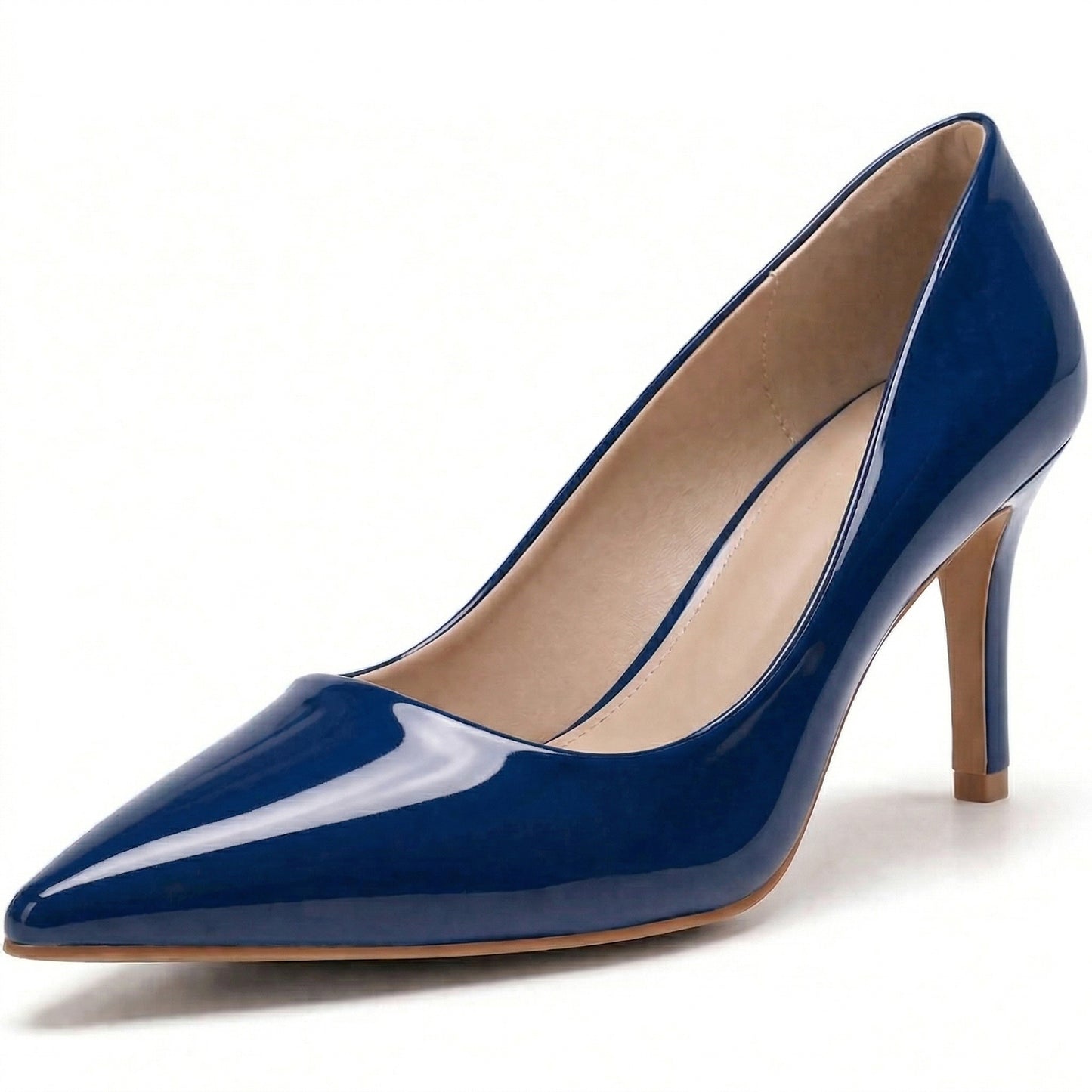 Women’s Low Heel Court Shoes Elegant Pointed Toe Mid Heel Pumps for Office, Work, Wedding & Formal Wear Comfort Shoes UK
