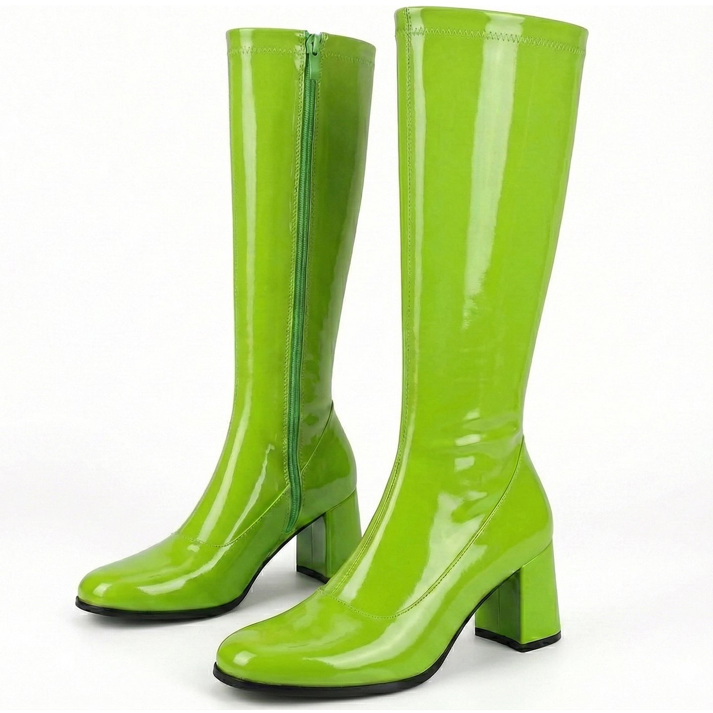 Ladies Womens Fancy Dress Party Go Go 1960s & 1970s Retro Look Girls Shoes | Lady Costume Heels Boots