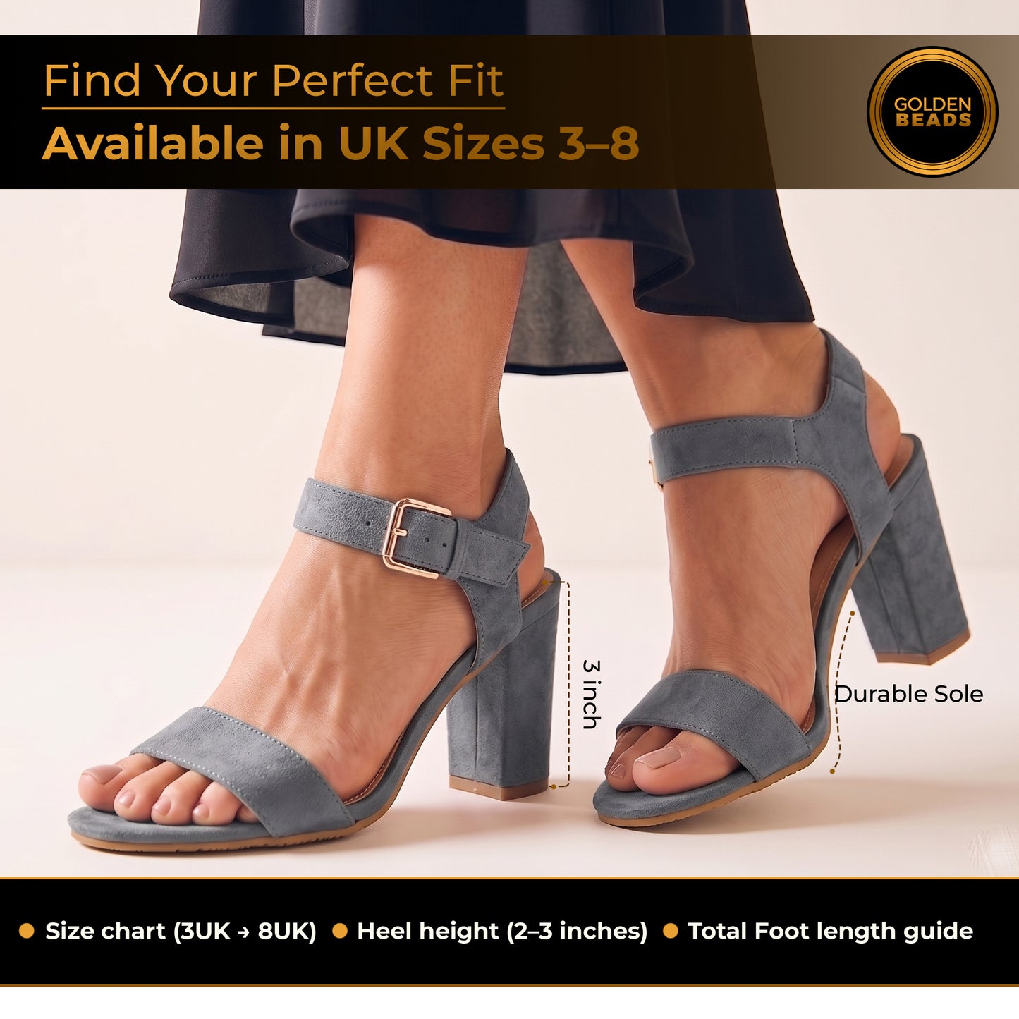 Women Party and casual Low MID Heel Block Peep Toe Ladies Ankle Strap Party Strappy ladies Sandals