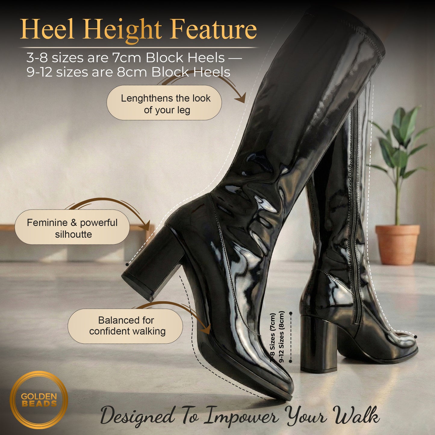 Ladies Womens Fancy Dress Party Go Go 1960s & 1970s Retro Look Girls Shoes | Lady Costume Heels Boots