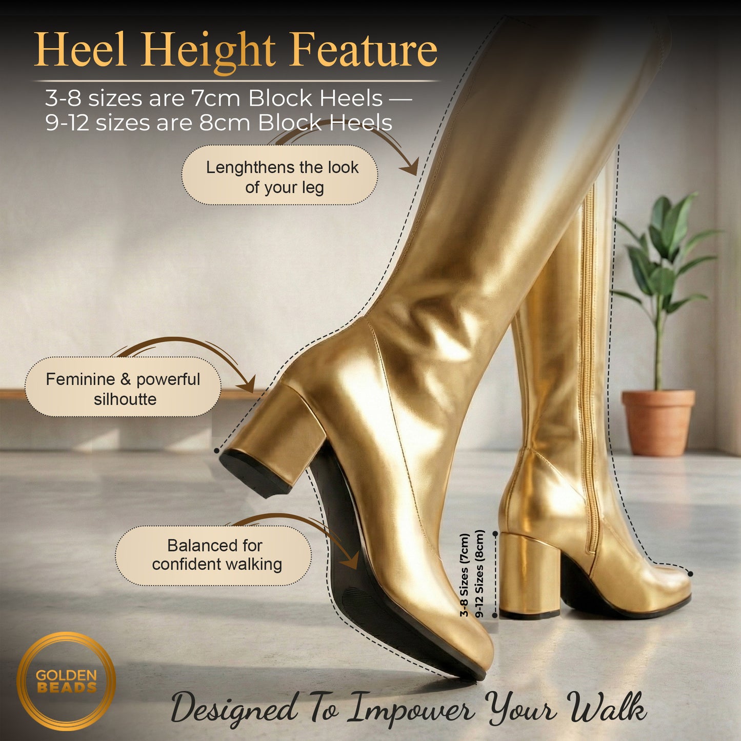 Ladies Womens Fancy Dress Party Go Go 1960s & 1970s Retro Look Girls Shoes | Lady Costume Heels Boots