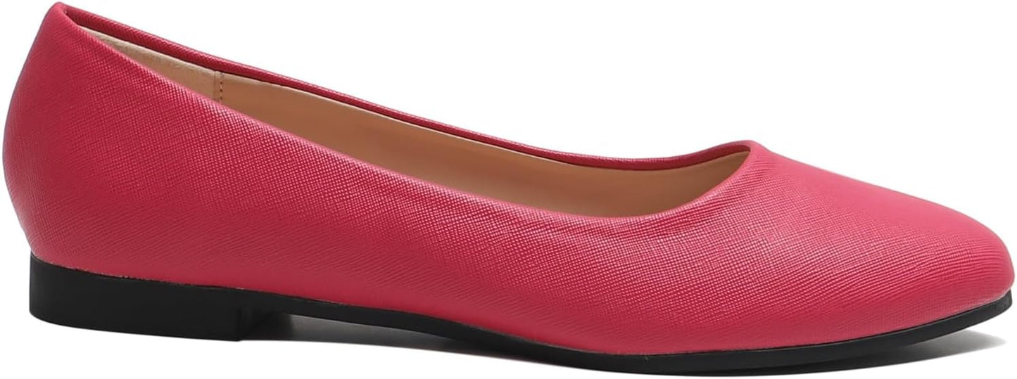 Ladies Ballet Flats Comfortable Work Shoes Slip-On Ballerina Pumps Every day Wear Casual Closed Toe Shoes UK Sizes 3-8