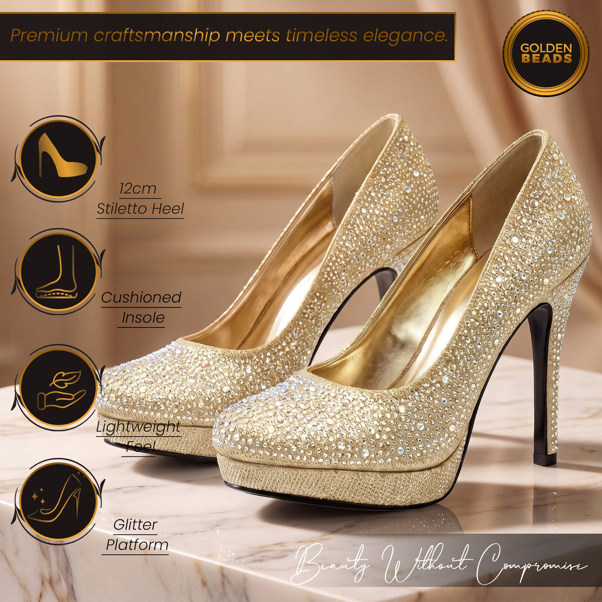 Ladies women high heel diamante court shoes sparkly party bridal wedding shoe