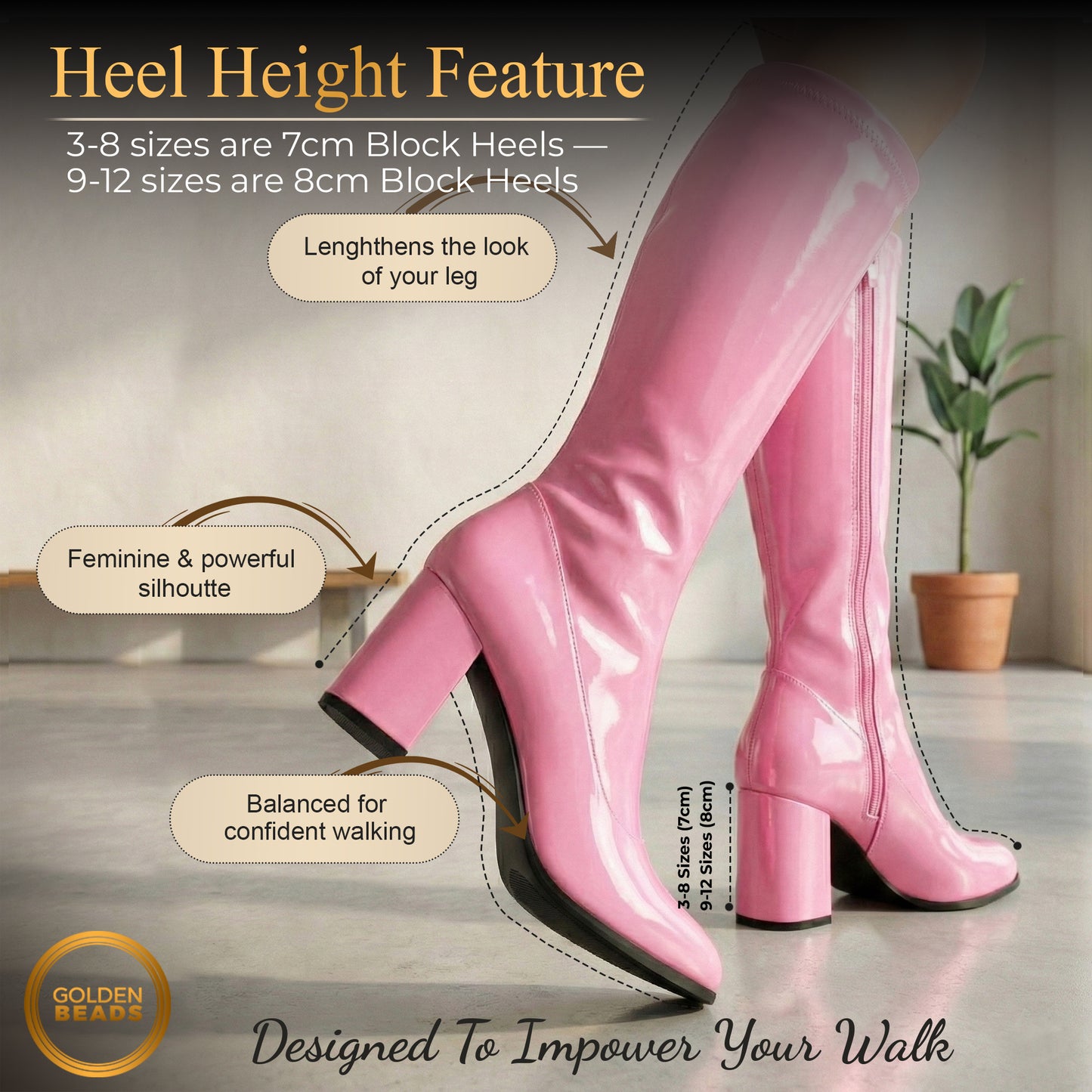 Ladies Womens Fancy Dress Party Go Go 1960s & 1970s Retro Look Girls Shoes | Lady Costume Heels Boots