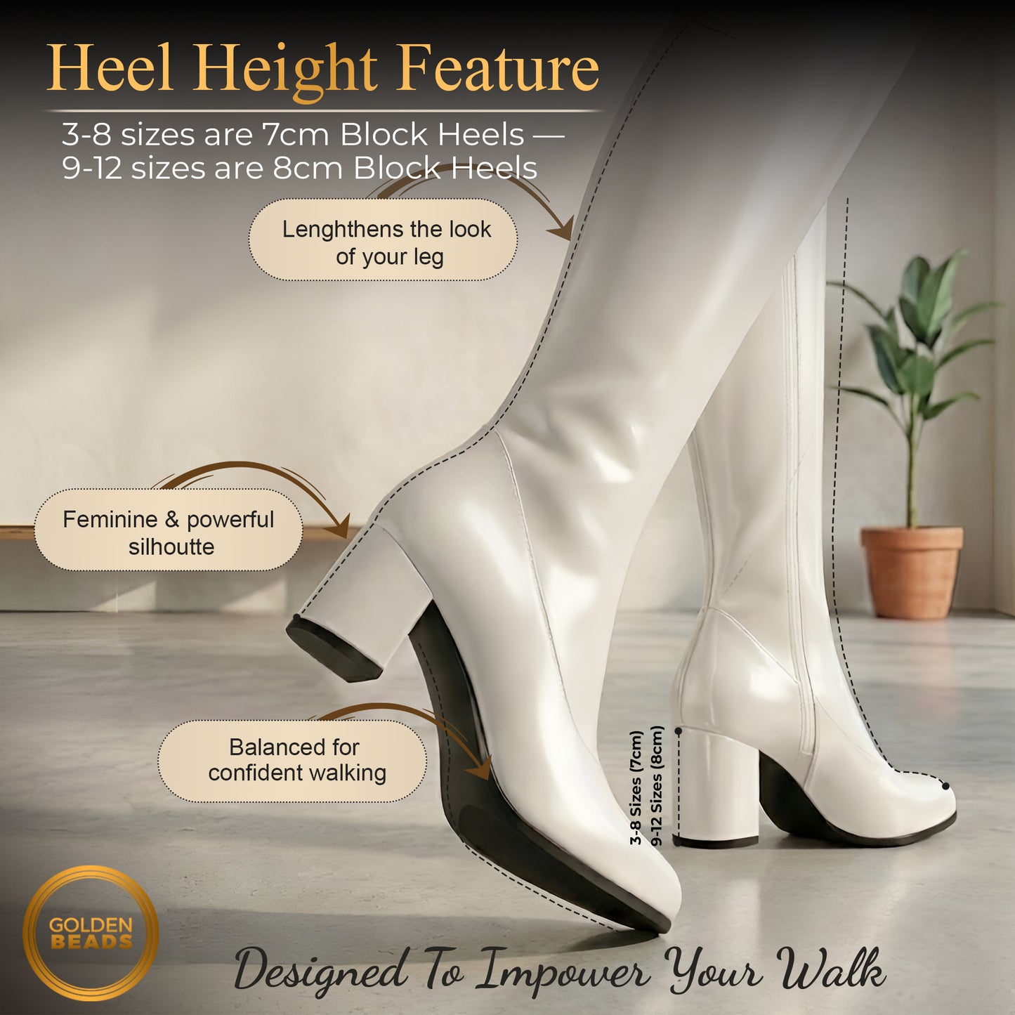 Ladies Womens Fancy Dress Party Go Go 1960s & 1970s Retro Look Girls Shoes | Lady Costume Heels Boots