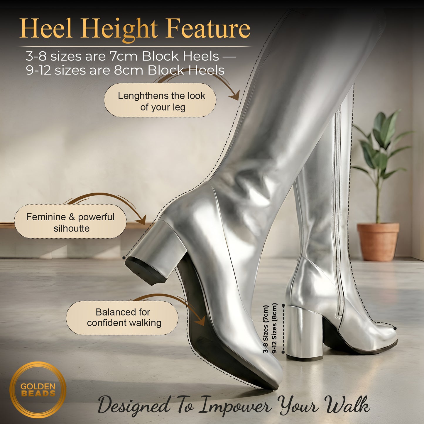 Ladies Womens Fancy Dress Party Go Go 1960s & 1970s Retro Look Girls Shoes | Lady Costume Heels Boots