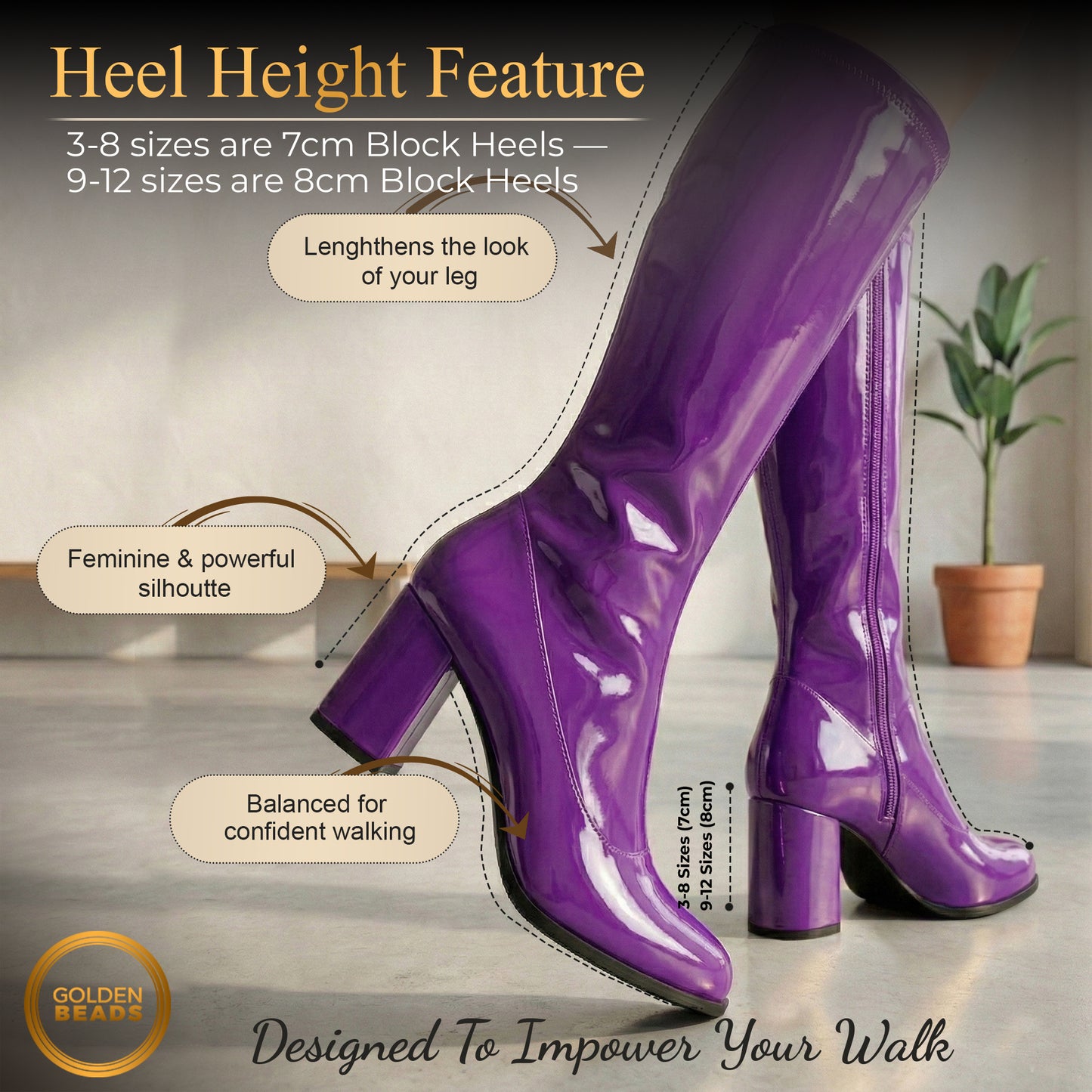 Ladies Womens Fancy Dress Party Go Go 1960s & 1970s Retro Look Girls Shoes | Lady Costume Heels Boots
