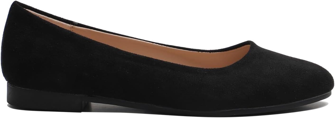 Ladies Ballet Flats Comfortable Work Shoes Slip-On Ballerina Pumps Every day Wear Casual Closed Toe Shoes UK Sizes 3-8