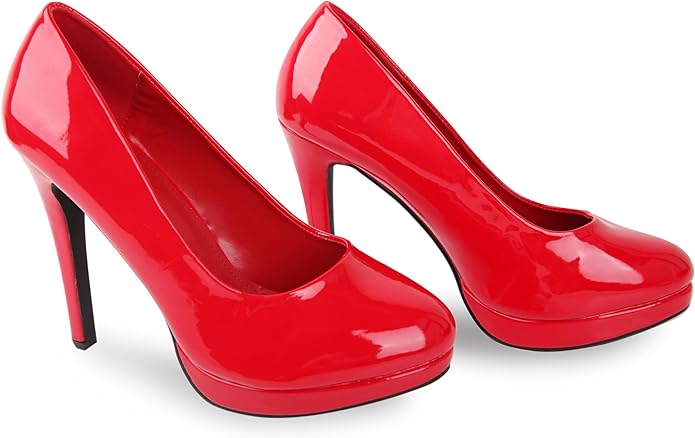 New Mens Womens Drag Queen Cross Dresser HIGH Heel Round Toe Court Shoes