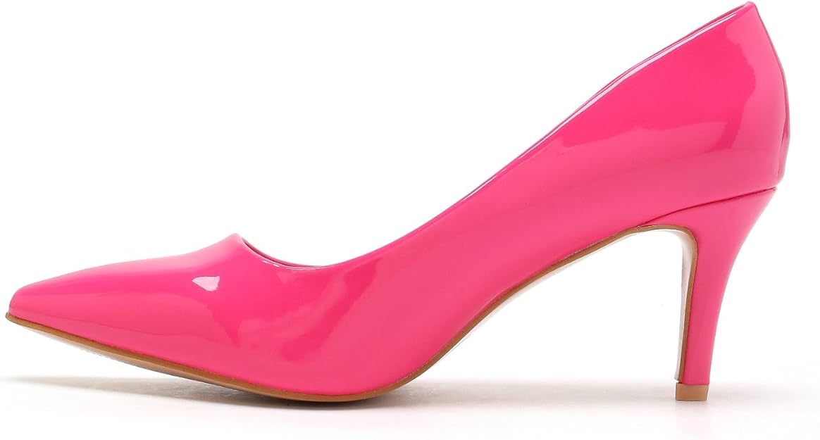 Women’s Low Heel Court Shoes Elegant Pointed Toe Mid Heel Pumps for Office, Work, Wedding & Formal Wear Comfort Shoes UK