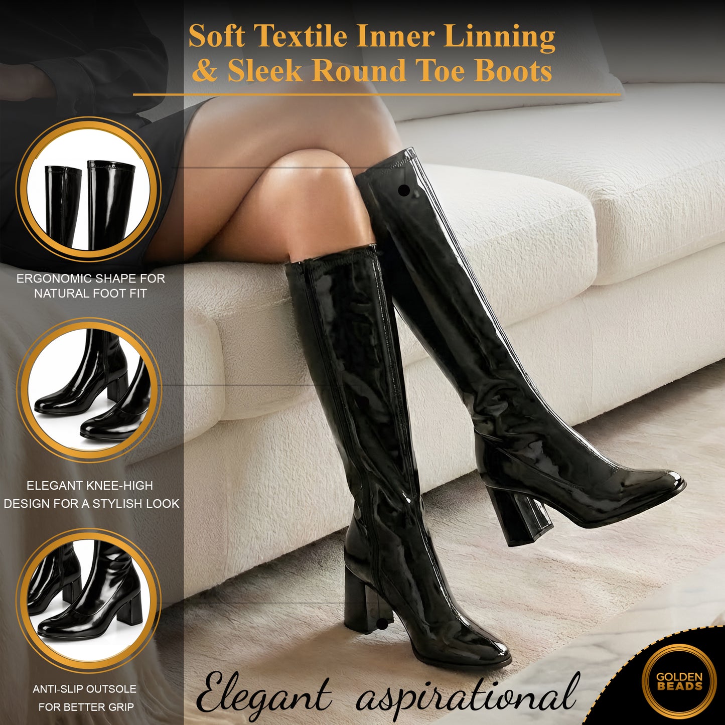 Ladies Womens Fancy Dress Party Go Go 1960s & 1970s Retro Look Girls Shoes | Lady Costume Heels Boots