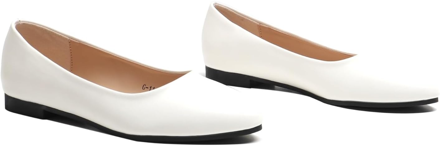 Ladies Ballet Flats Comfortable Work Shoes Slip-On Ballerina Pumps Every day Wear Casual Closed Toe Shoes UK Sizes 3-8