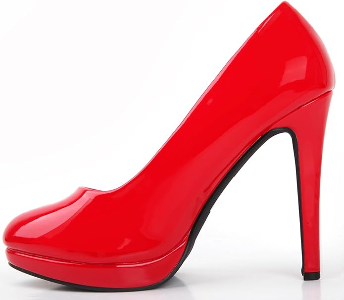 New Mens Womens Drag Queen Cross Dresser HIGH Heel Round Toe Court Shoes