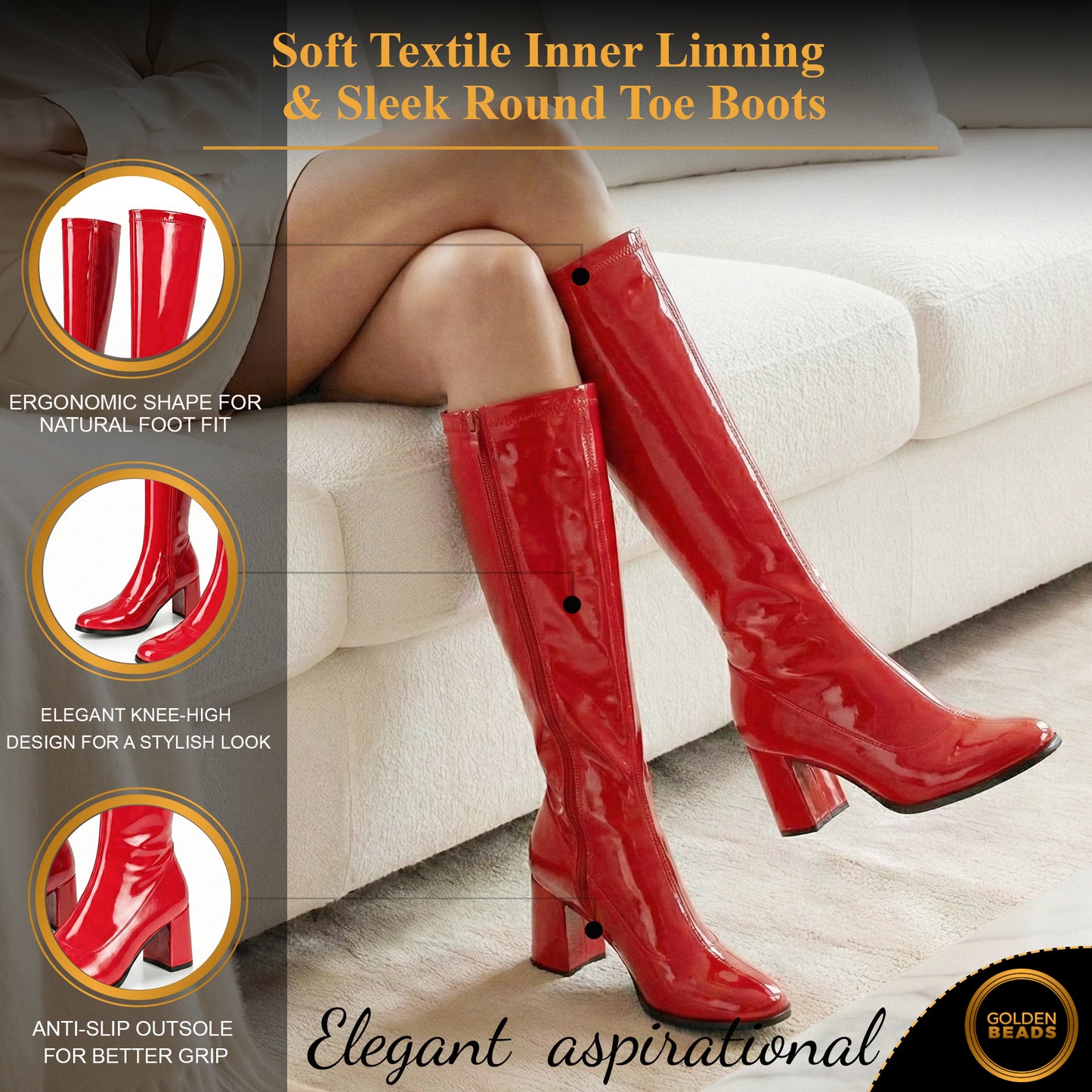 Ladies Womens Fancy Dress Party Go Go 1960s & 1970s Retro Look Girls Shoes | Lady Costume Heels Boots