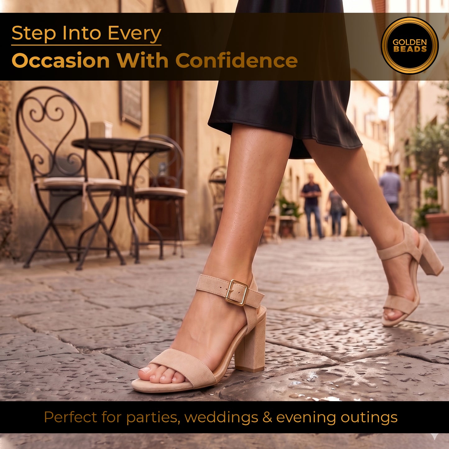 Women Party and casual Low MID Heel Block Peep Toe Ladies Ankle Strap Party Strappy ladies Sandals