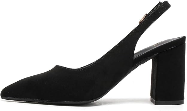 Women’s Elegant Pointed Toe Court Shoes Ankle Strap Chunky Heels, Block Heel Sandals Pumps for Wedding & Party UK Size 3-8