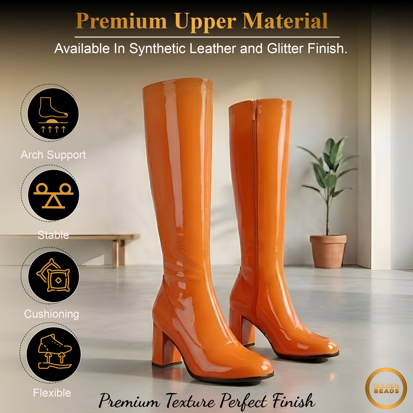Ladies Womens Fancy Dress Party Go Go 1960s & 1970s Retro Look Girls Shoes | Lady Costume Heels Boots