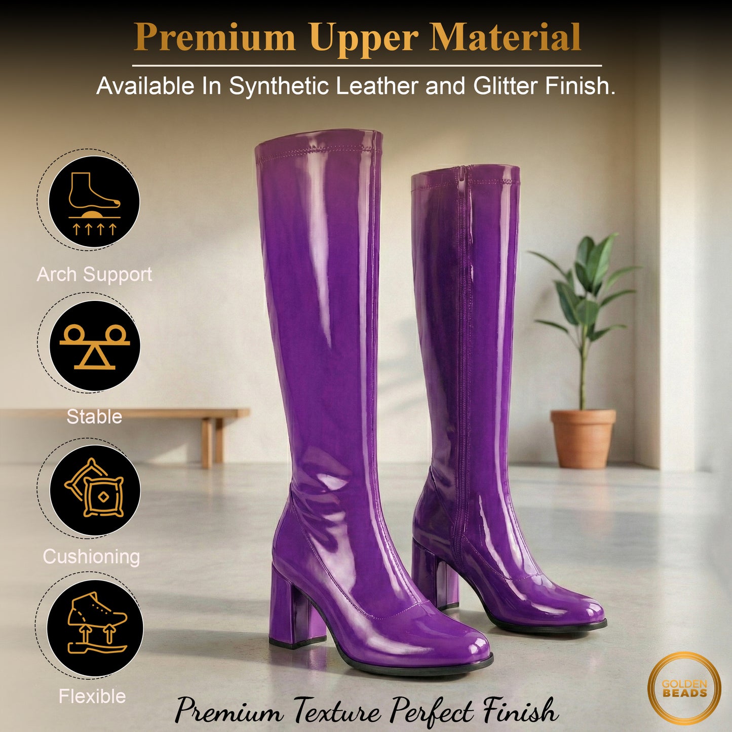 Ladies Womens Fancy Dress Party Go Go 1960s & 1970s Retro Look Girls Shoes | Lady Costume Heels Boots