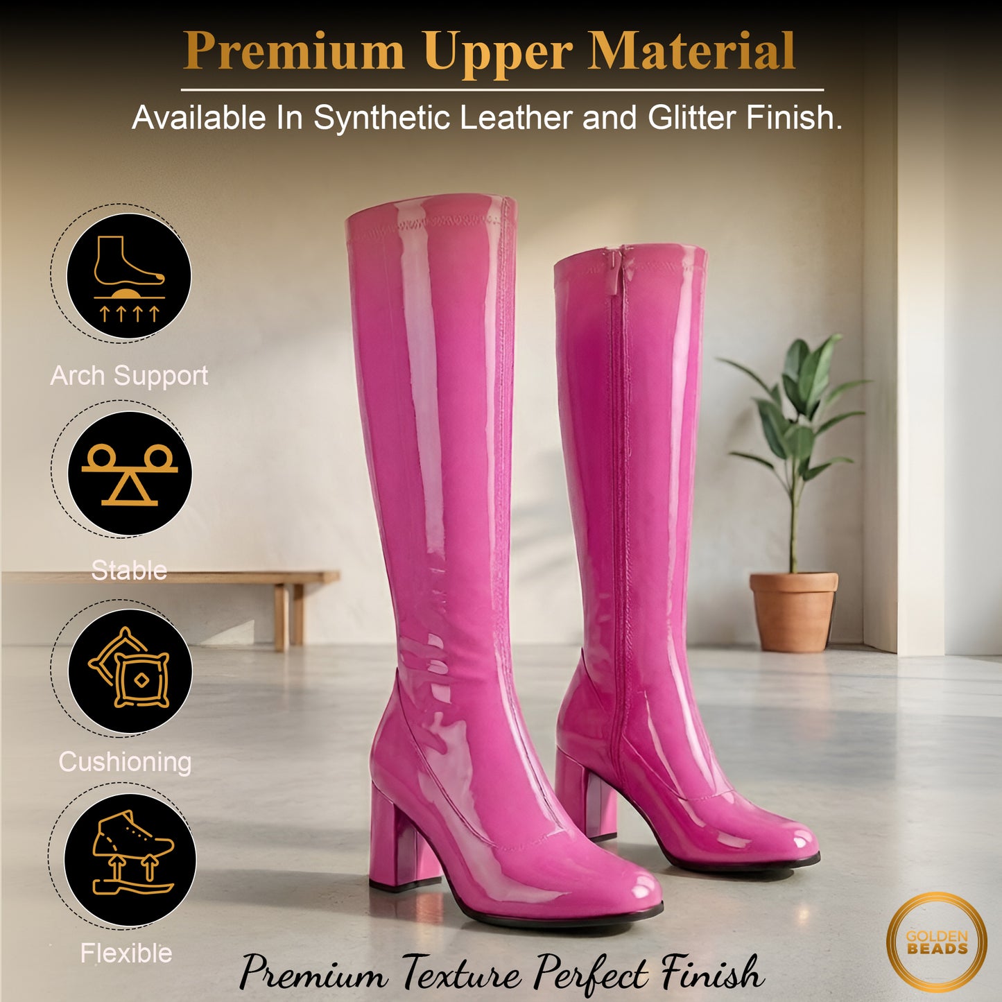 Ladies Womens Fancy Dress Party Go Go 1960s & 1970s Retro Look Girls Shoes | Lady Costume Heels Boots