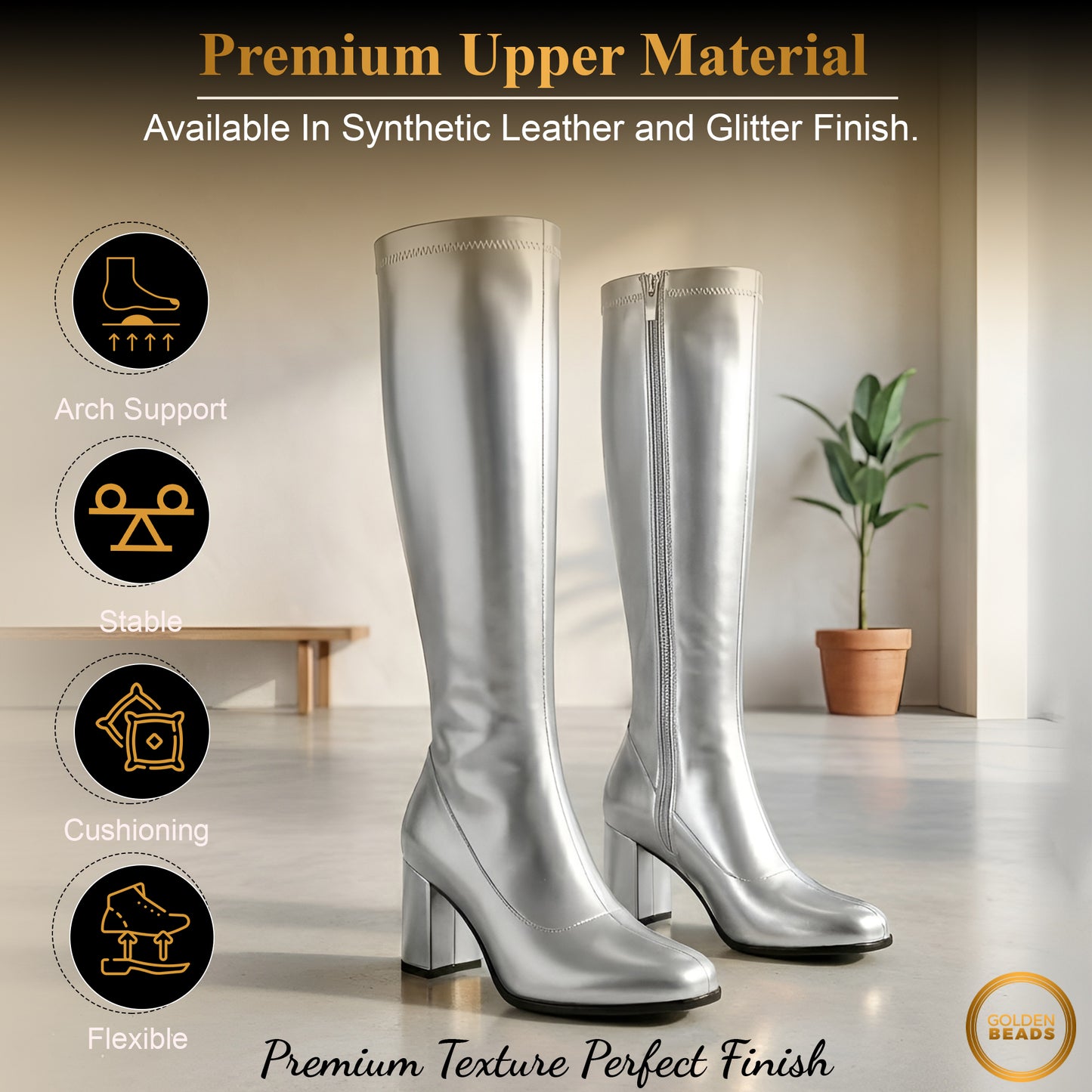 Ladies Womens Fancy Dress Party Go Go 1960s & 1970s Retro Look Girls Shoes | Lady Costume Heels Boots