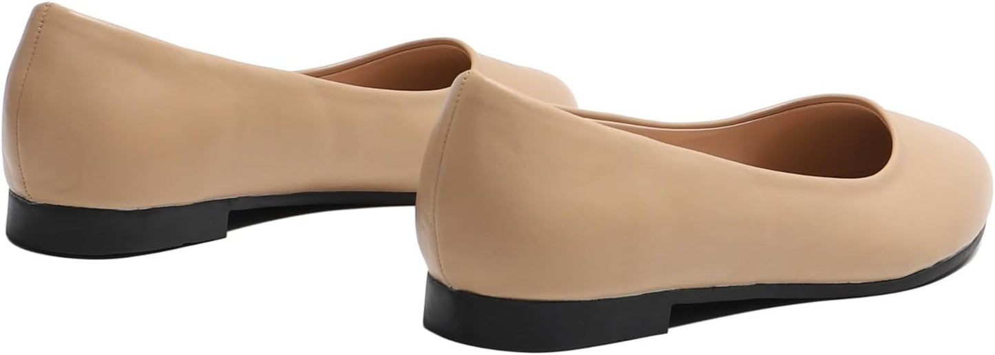 Ladies Ballet Flats Comfortable Work Shoes Slip-On Ballerina Pumps Every day Wear Casual Closed Toe Shoes UK Sizes 3-8
