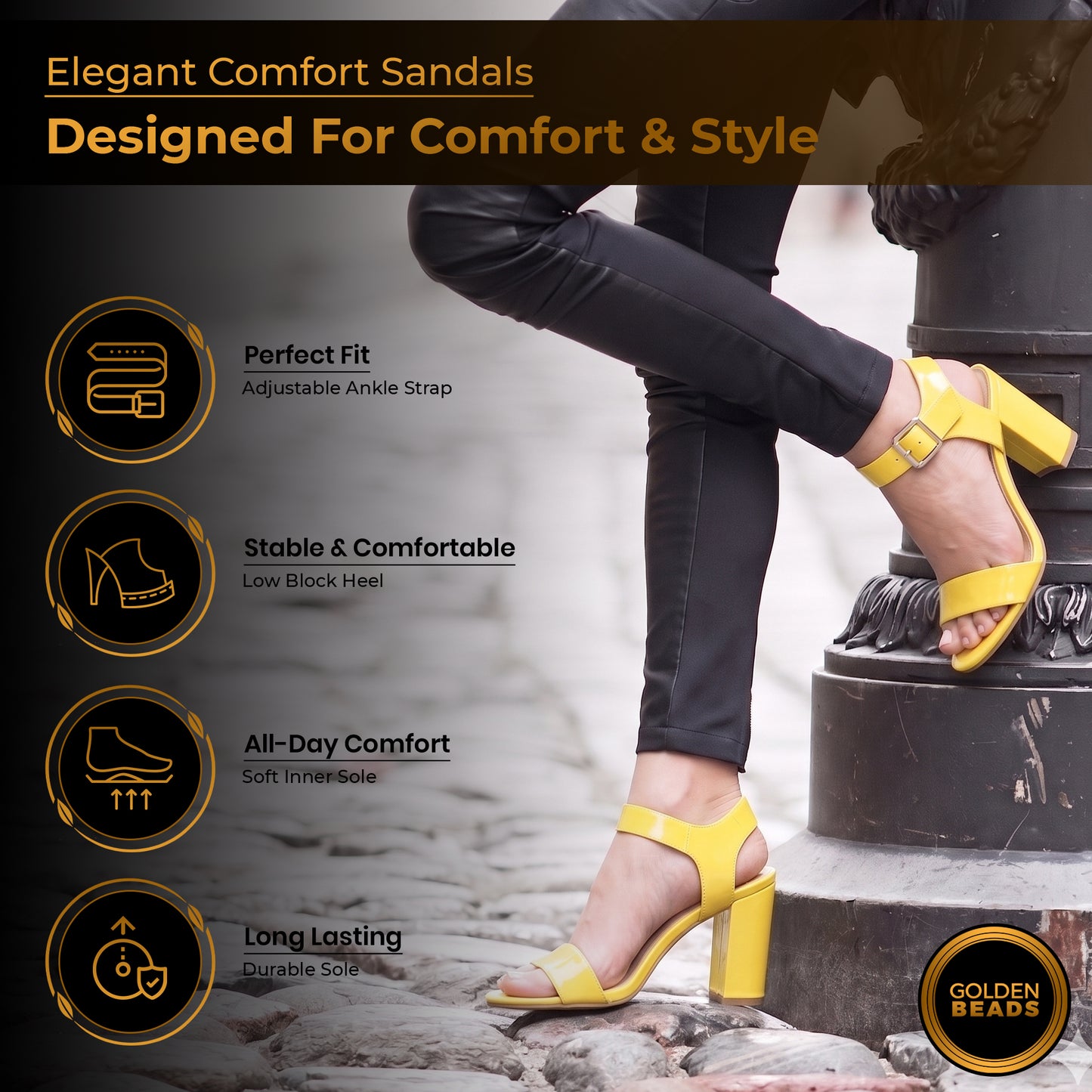 Women Party and casual Low MID Heel Block Peep Toe Ladies Ankle Strap Party Strappy ladies Sandals