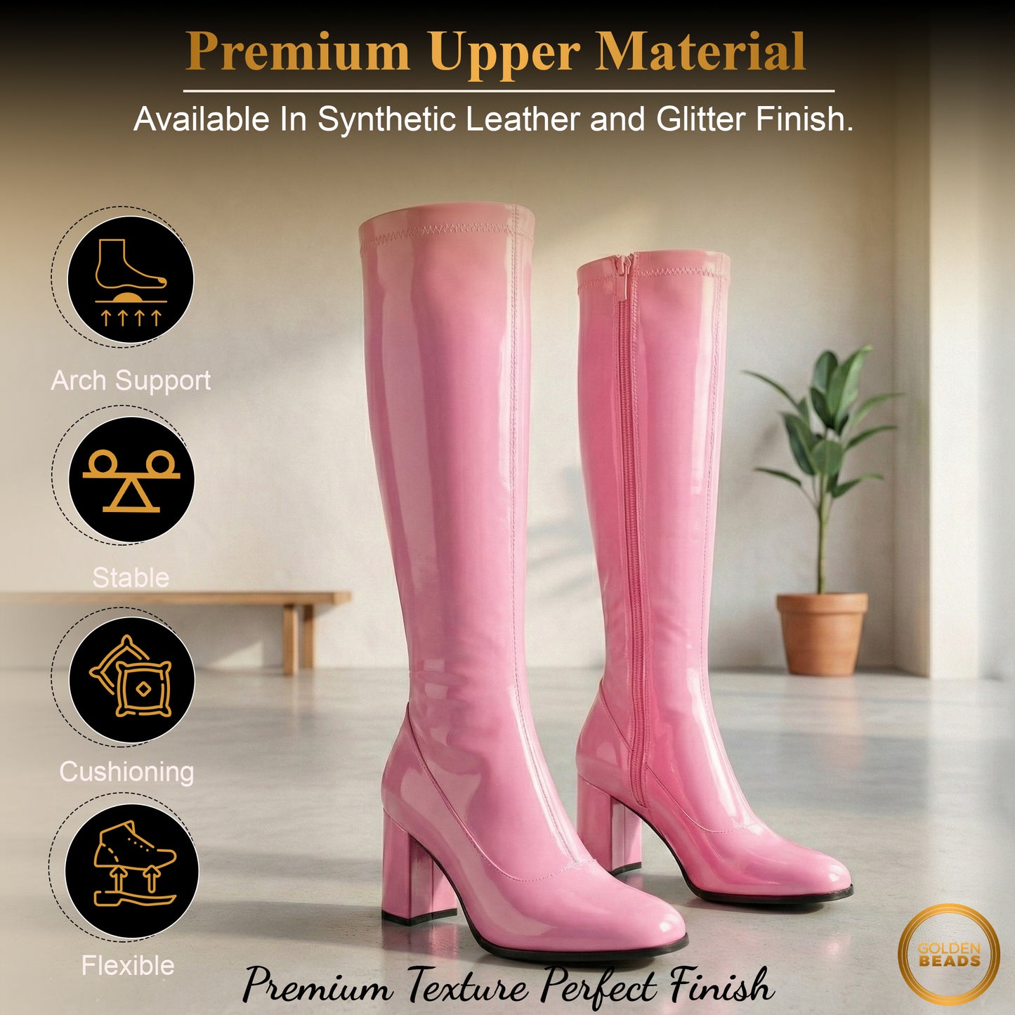 Ladies Womens Fancy Dress Party Go Go 1960s & 1970s Retro Look Girls Shoes | Lady Costume Heels Boots