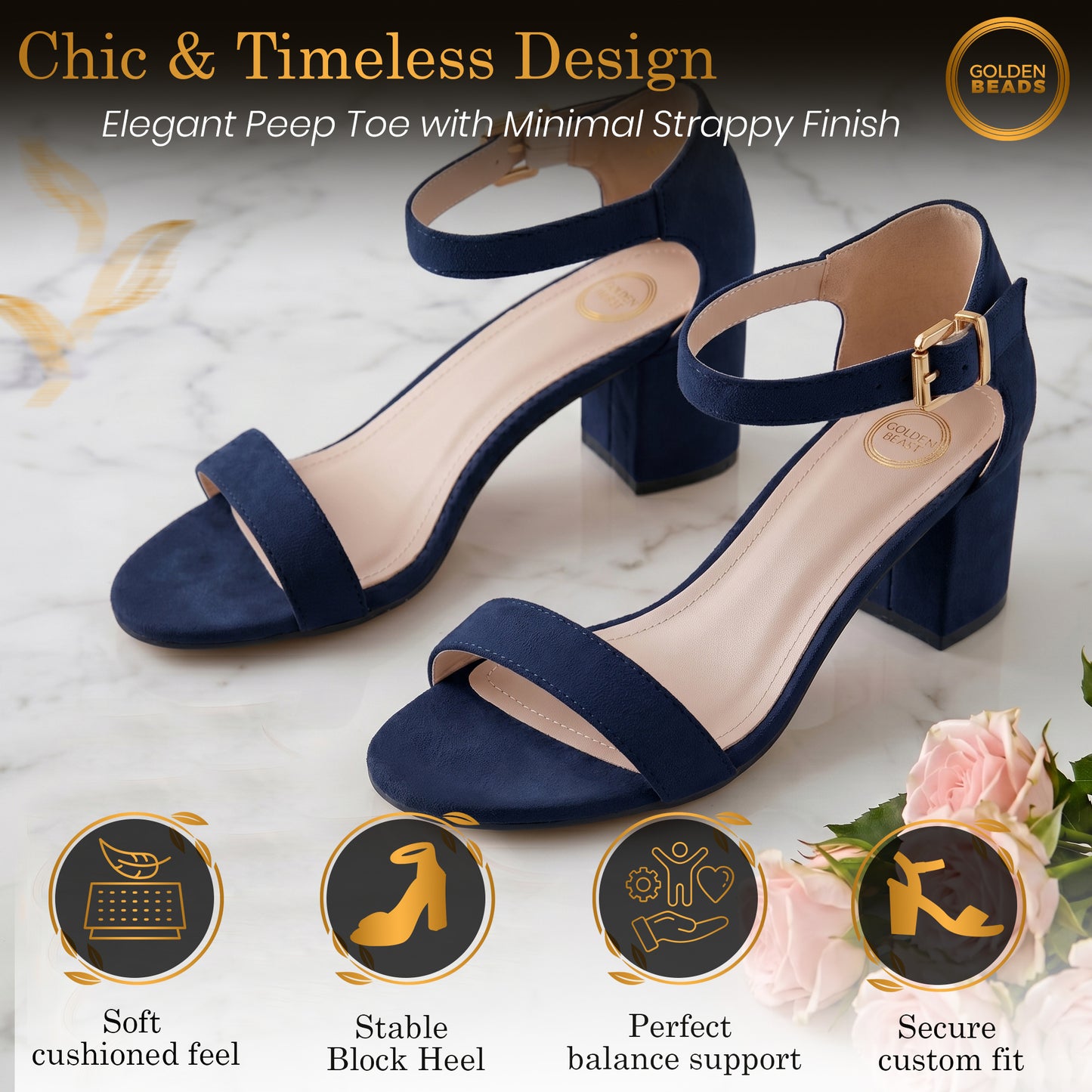 Ladies Womens Low Mid Heel Block Peep Toe Ladies Ankle Strap Party Strappy Sandals