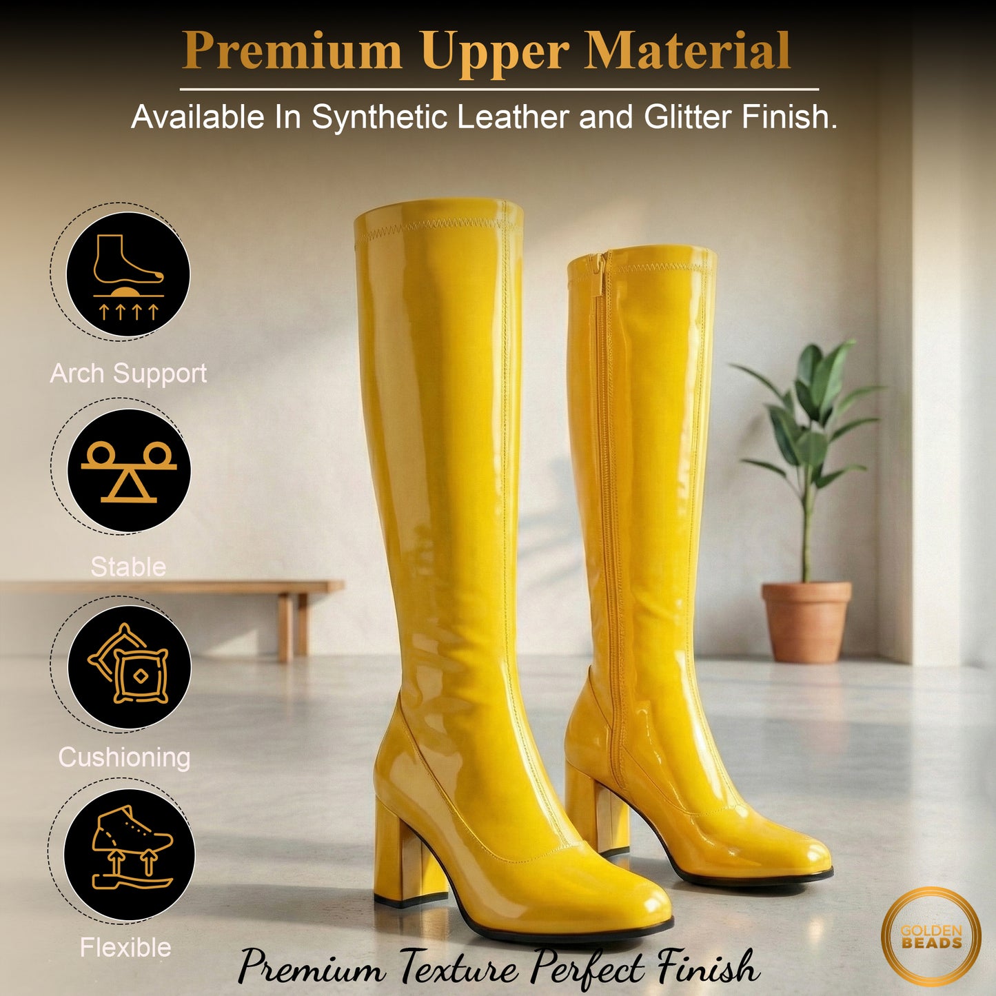 Ladies Womens Fancy Dress Party Go Go 1960s & 1970s Retro Look Girls Shoes | Lady Costume Heels Boots