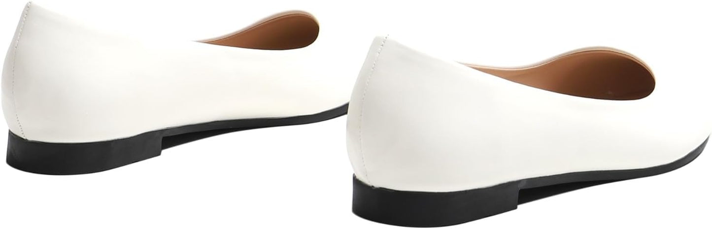 Ladies Ballet Flats Comfortable Work Shoes Slip-On Ballerina Pumps Every day Wear Casual Closed Toe Shoes UK Sizes 3-8