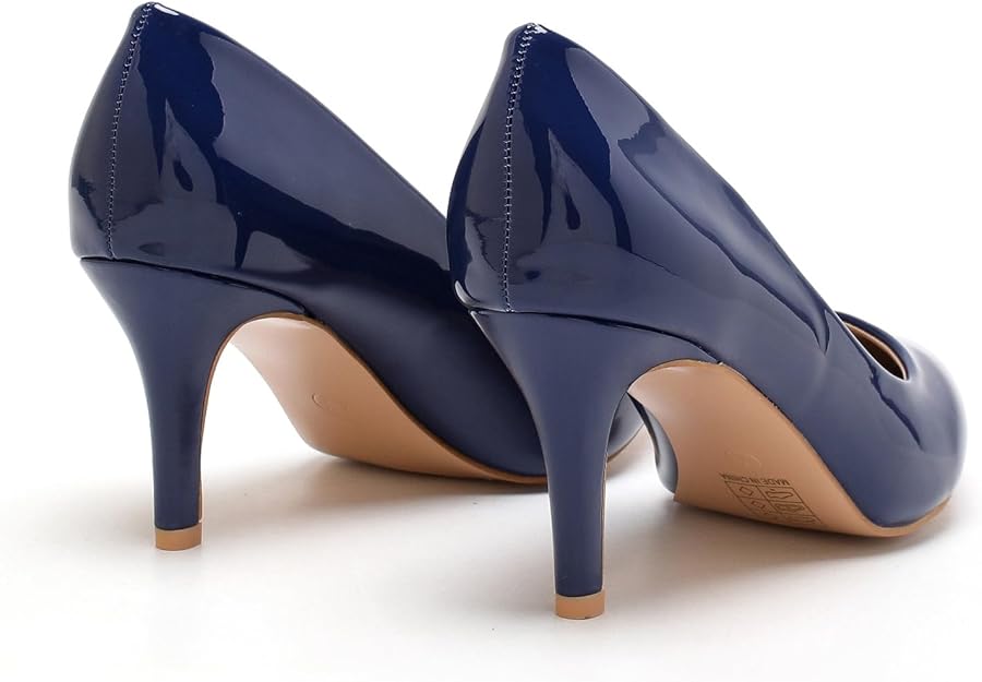 Women’s Low Heel Court Shoes Elegant Pointed Toe Mid Heel Pumps for Office, Work, Wedding & Formal Wear Comfort Shoes UK