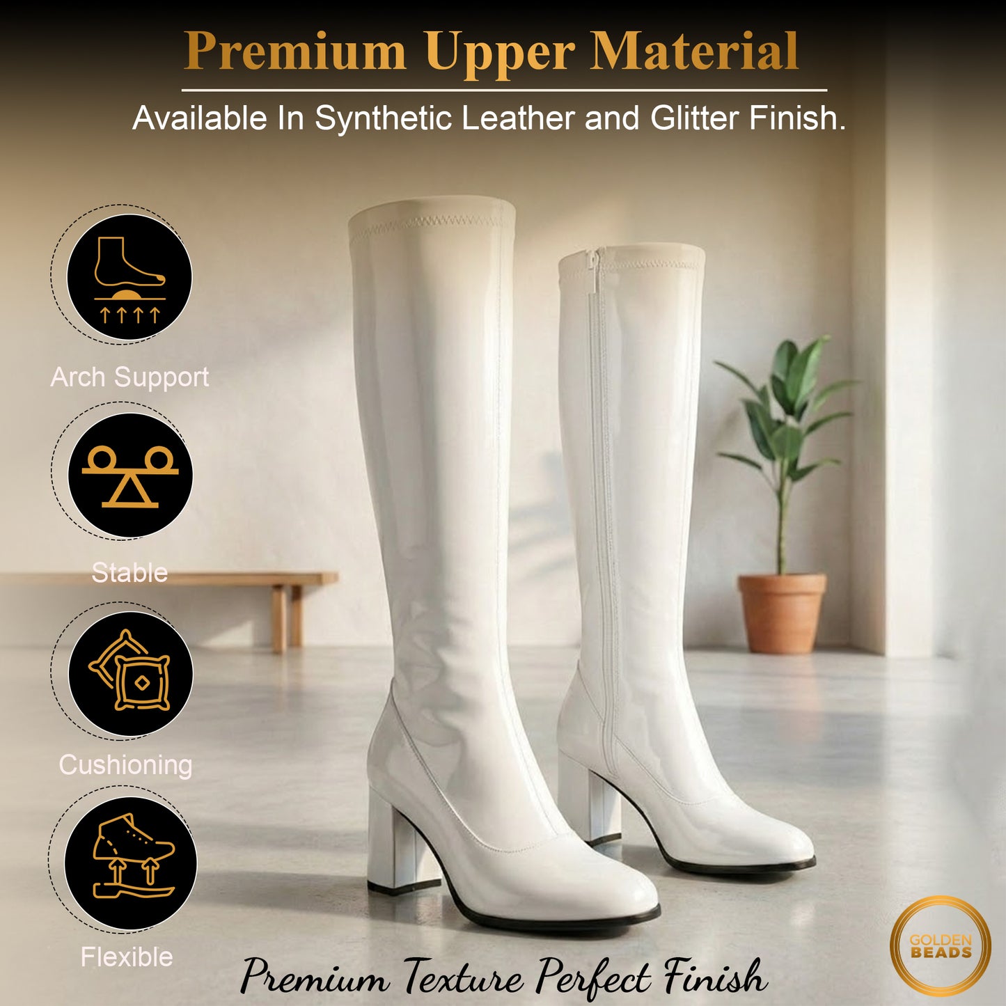 Ladies Womens Fancy Dress Party Go Go 1960s & 1970s Retro Look Girls Shoes | Lady Costume Heels Boots