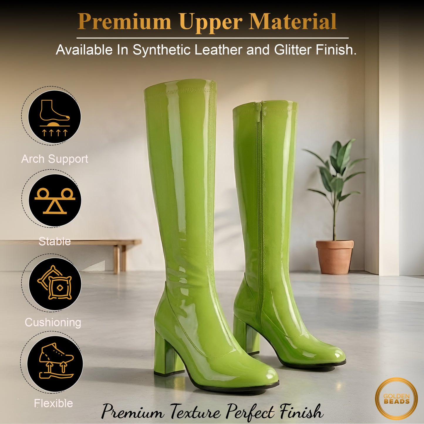 Ladies Womens Fancy Dress Party Go Go 1960s & 1970s Retro Look Girls Shoes | Lady Costume Heels Boots