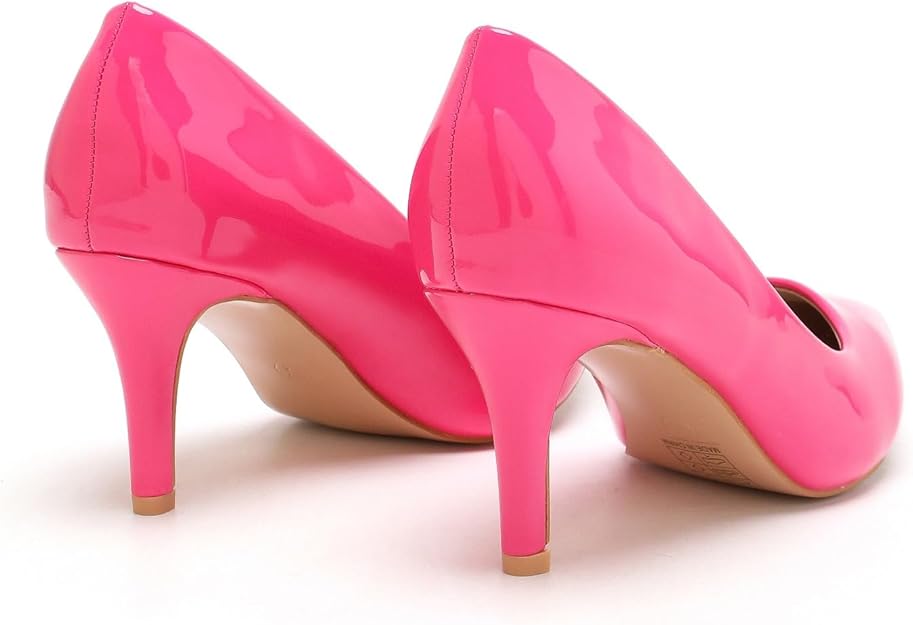 Women’s Low Heel Court Shoes Elegant Pointed Toe Mid Heel Pumps for Office, Work, Wedding & Formal Wear Comfort Shoes UK