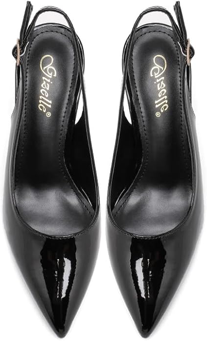 Women’s Elegant Pointed Toe Court Shoes Ankle Strap Chunky Heels, Block Heel Sandals Pumps for Wedding & Party UK Size 3-8