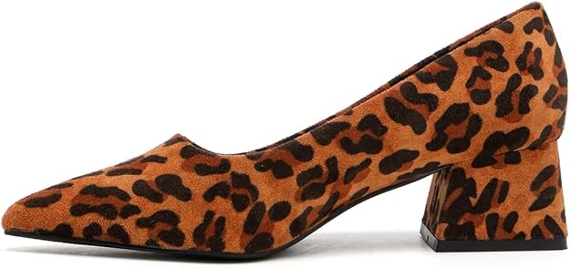 Elegant Women's Closed Pointed Toe Slip-On Court Heels with Featuring Chunky Block Heel Stylish Shoes for Weddings & Parties