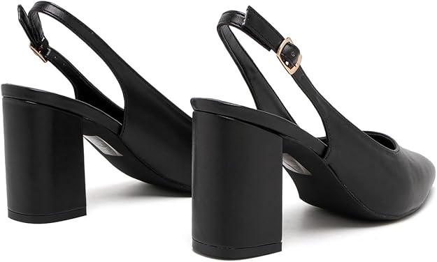 Women’s Elegant Pointed Toe Court Shoes Ankle Strap Chunky Heels, Block Heel Sandals Pumps for Wedding & Party UK Size 3-8