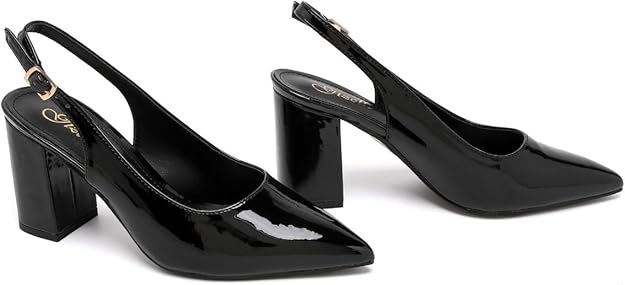Women’s Elegant Pointed Toe Court Shoes Ankle Strap Chunky Heels, Block Heel Sandals Pumps for Wedding & Party UK Size 3-8