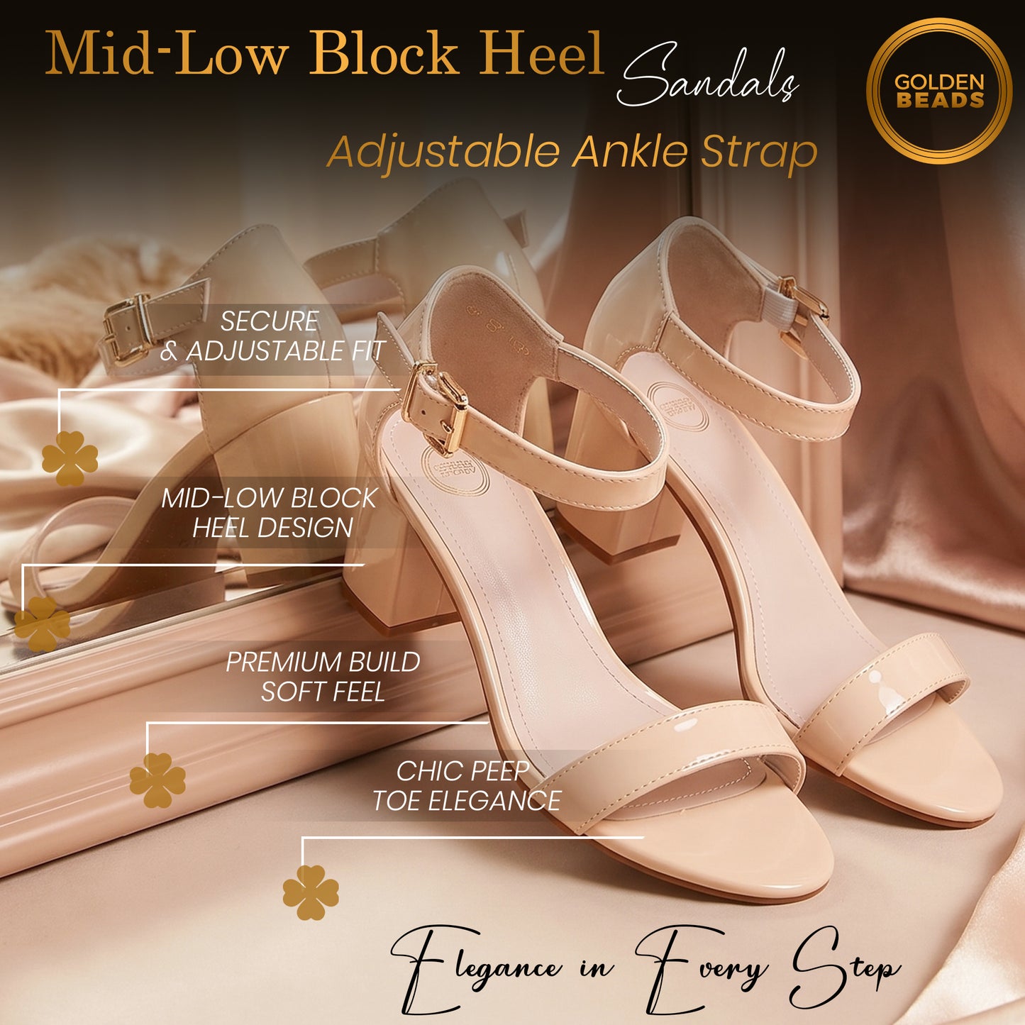 Ladies Womens Low Mid Heel Block Peep Toe Ladies Ankle Strap Party Strappy Sandals